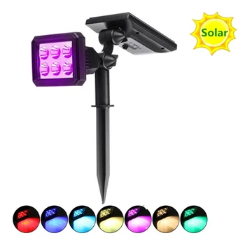

7 color gradient 6 LED Solar Light Control Solar Outdoor IP65 waterproof for Courtyard Garden Balcony use