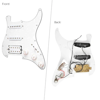 

Hot New Hot 3-ply SSH Loaded Prewired Humbucker Pickguard Pickups Set for Electric Guitar Black Pearl