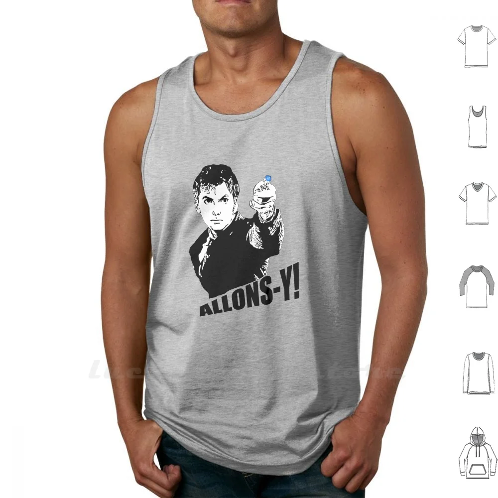 Allons-Y! Canotte Stampa Fai Da Te David Tennant Matt Smith Cacciavite Tardis Who Torchwood Billie Piper Rose