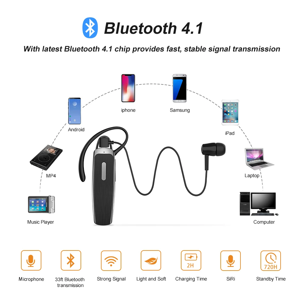 Новые оригинальные беспроводные bluetooth наушники Bee вкладыши с микрофоном для