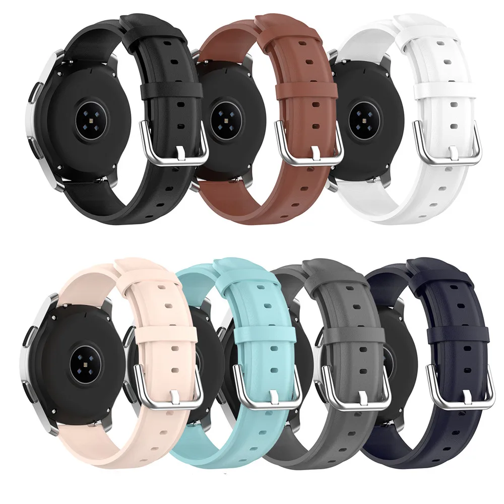 Ремешок кожаный с закругленным хвостом для наручных часов Samsung Galaxy watch 3 браслет 46