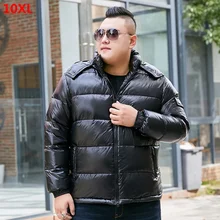 Плюс удобрение XL яркий пуховик мужской 7XL очень большой толстый мужской теплый короткий пиджак черный 5XL 6XL 4XL 8XL 9XL 10XL