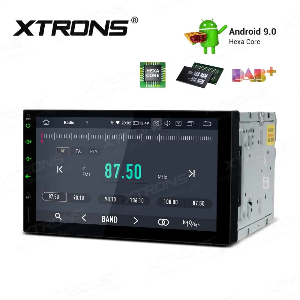 Excellent 7" Android 9.0 Pie OS Two Din Car Multimedia Double Din Car Navigation GPS 2 Din Autoradio with Car Play Function Support 2