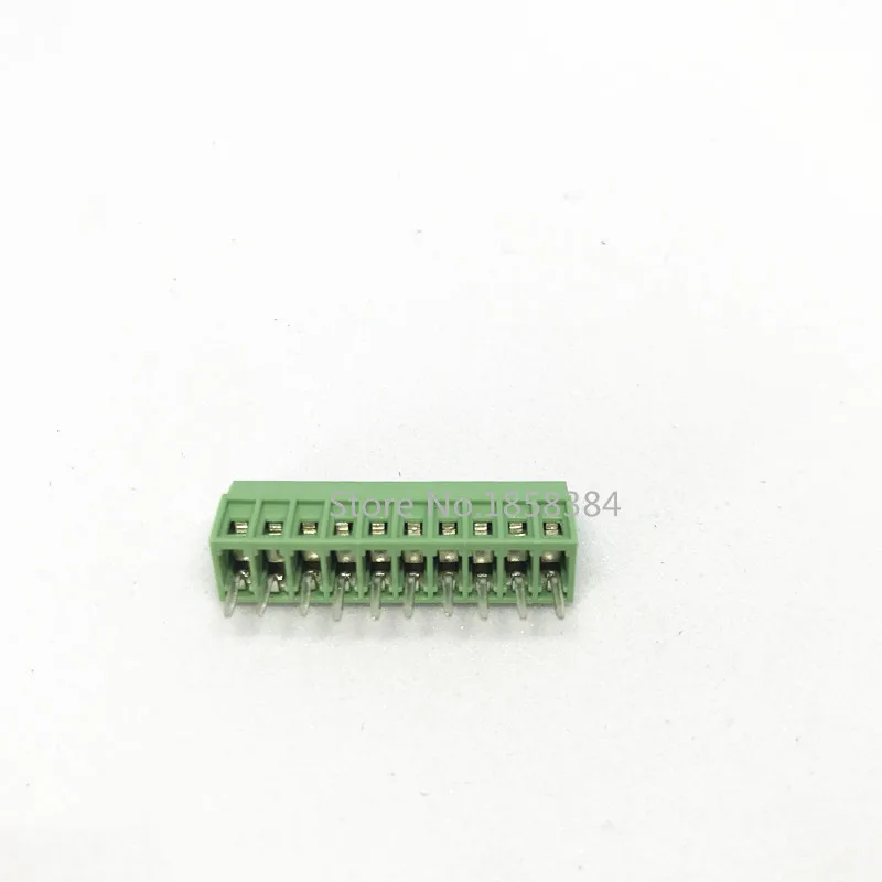 50 шт./партия Универсальный 2,54 мм Шаг 10 Pin 10 полюсов PCB винт клеммный блок разъем