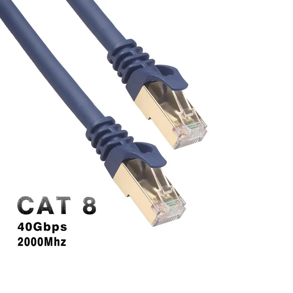 

Cat8 Ethernet Cable RJ 45 Cable de red FTP Cable Professional Network Patch Cable 40Gbps 2000Mhz High Speed para el Router portá