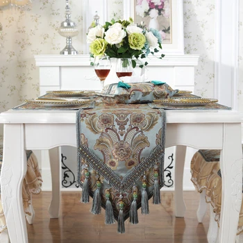 

European Style Table Runner Multi-size Tassels Table Runner Home Decoration Classical Table Runners Cover Luxury Camino De Mesa