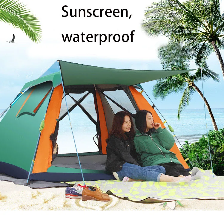 4 человек туристический по 4-м временам года Семья для путешествий пляжные палатки легко открыть сад солнце палатка Naturehiking палатки для семьи