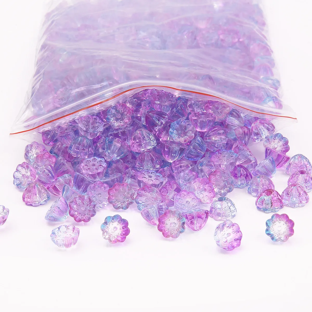 Blue Purple 10 шт. 11x7 мм Цветной Стекло хрустальные бусины цветок бусины «Лотос» для ювелирных изделий ручной работы DIY серьги браслет Шарм, изготовление украшений - Цвет: Blue Purple