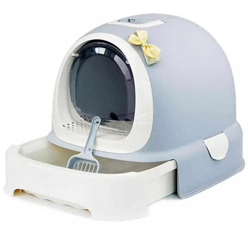 Cat Sand Pot Fully Closed Cat Toilet Large Anti splash Closed Drawer