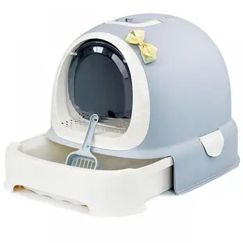 

Cat Sand Pot Fully Closed Cat Toilet Large Anti-splash Closed Drawer Type Cat Salad Dung Pot Cat Products