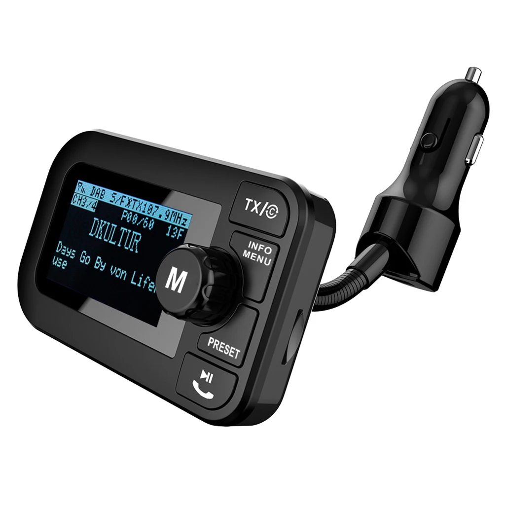 MagiDeal In Car DAB+ Digital Radio Adapter FM Transmitter Bluetooth Receiver