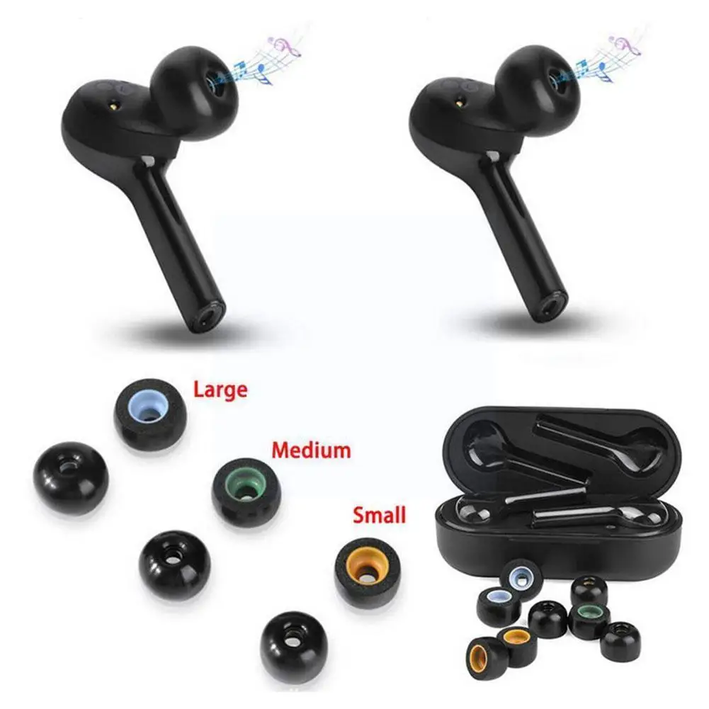 6 шт. насадки из пены с эффектом памяти ДЛЯ Jabra Elite 65t для Samsung Gear IconX Sony WF-SP700N Xiaomi Redmi