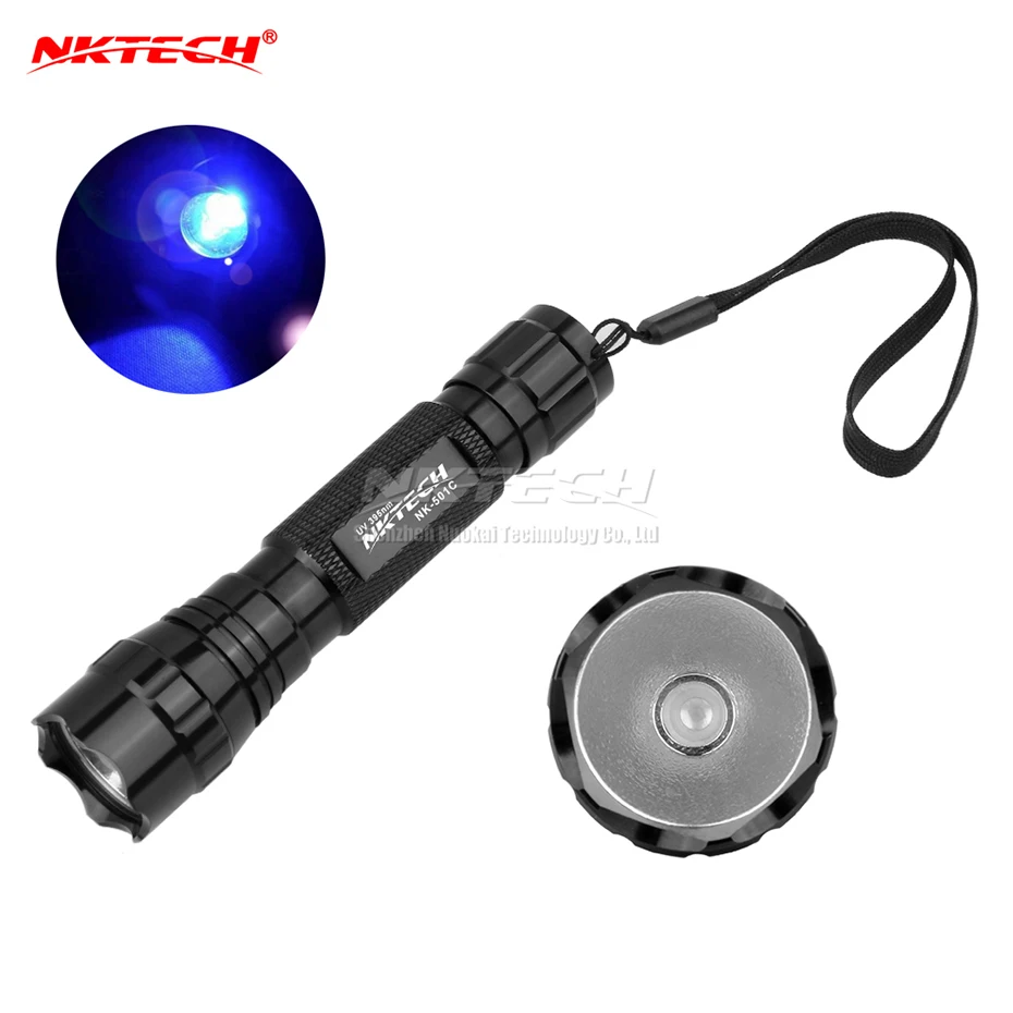 NK 501C мини кри УФ светодиодный фонарь 395nm Blacklight волны фиолетовый свет черный torcia +