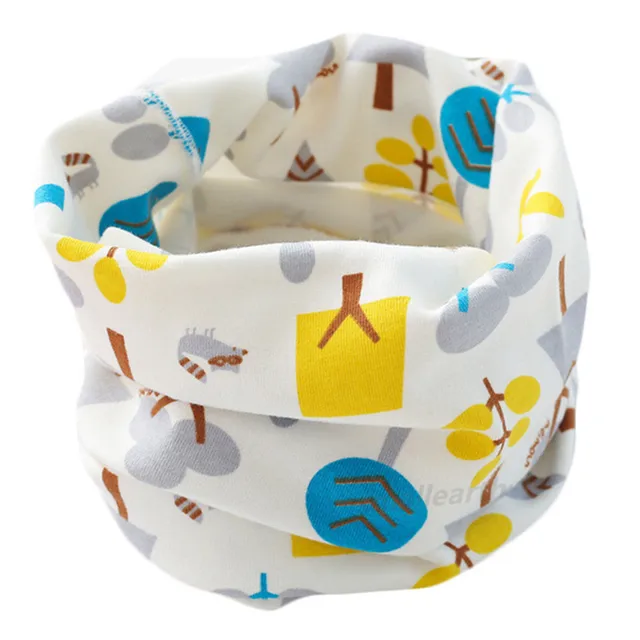 New Autumn Winter Children's Cotton Scarf Cartoon Kids Mufflers Outdoor Windproof Baby Warm Scarf Boys Collar Girls Neckerchief 19