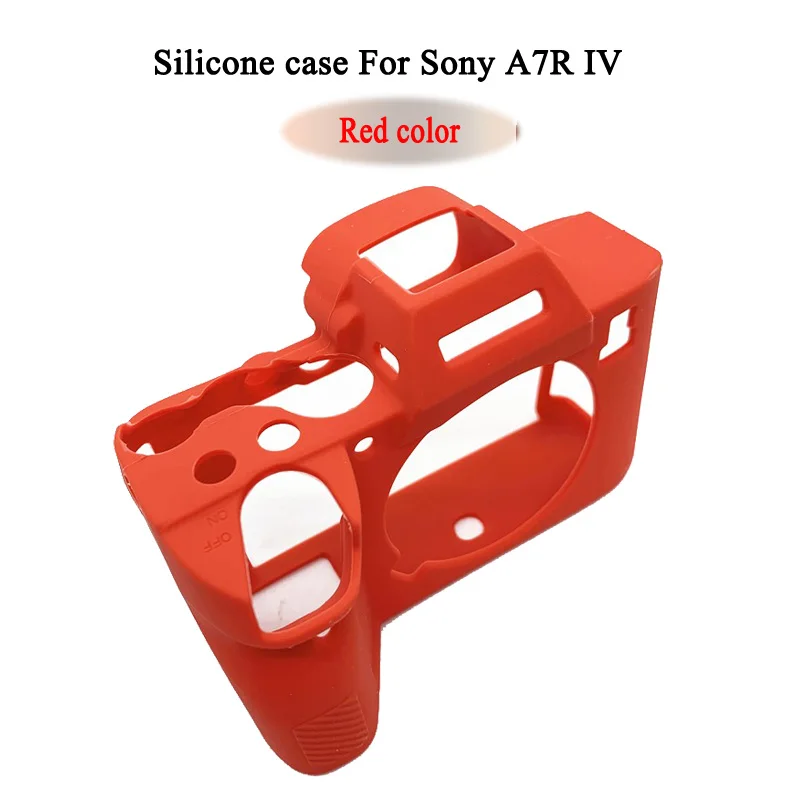 A7R IV -Red1 Soft Silicone Camera Bag Rubber case Protective Body Cover Skin For Sony A9 A7R III A7R3 A7 mark 3 A7 III A7R4 A7R IV - Цвет: A7R IV -Red1