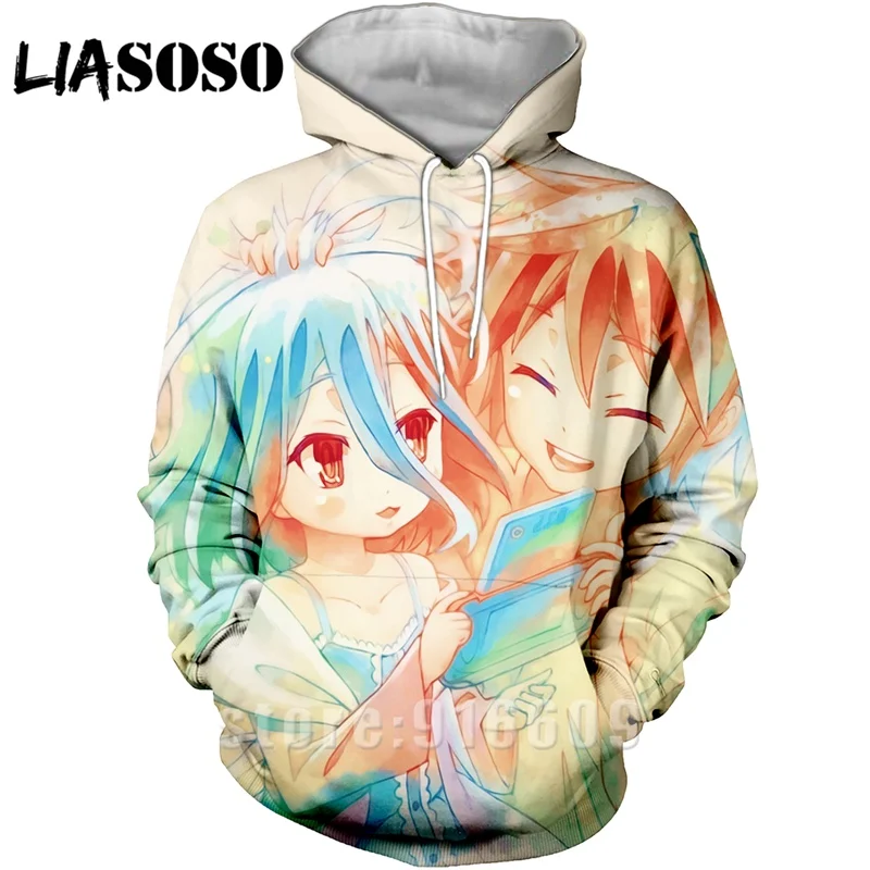 Толстовка No Game No Life, фиолетовая, крутая, аниме, толстовки, 3d Толстовка, длинный рукав, Зимний пуловер, унисекс, хипстер, Harajuku, спортивная одежда, Топ - Цвет: 21