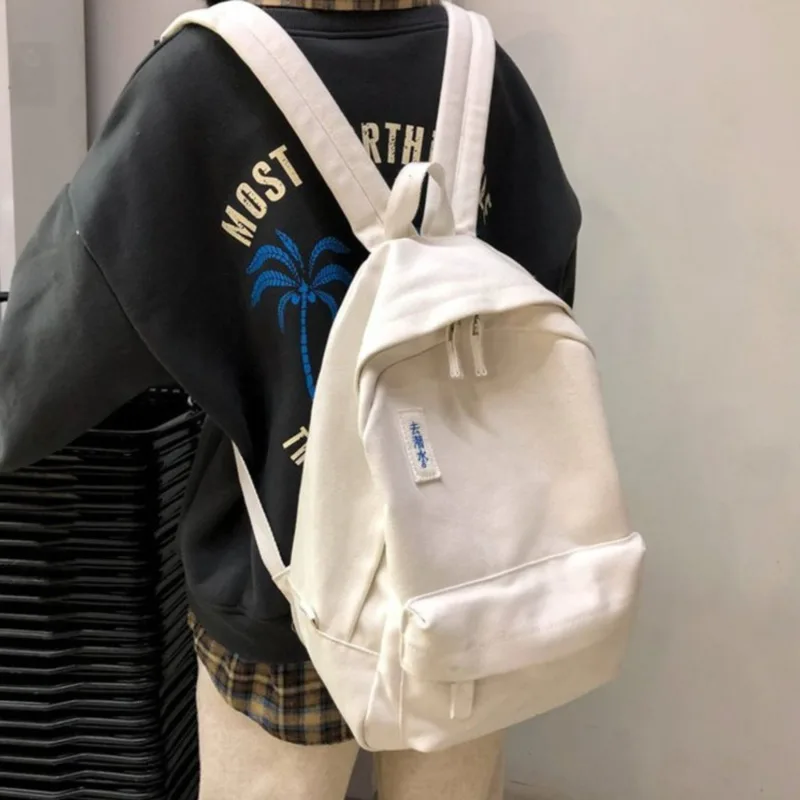 Mochila para estudiantes adolescentes para mujer, morral escolar negro, Mochila de tela para chica, 2020