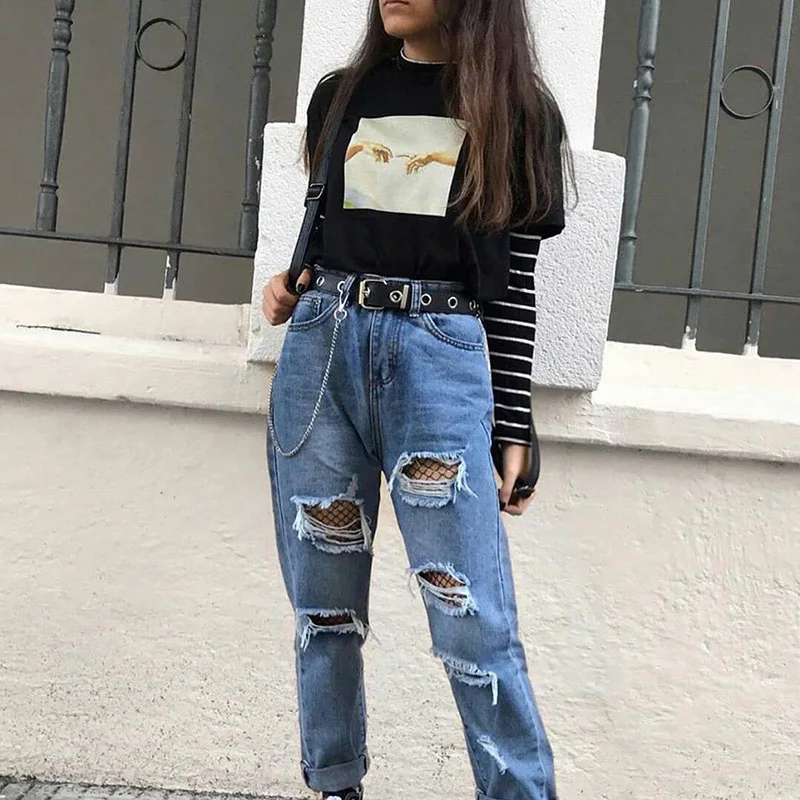 New Harajuku Rock Female Tshirt AC Band Print Short Sleeve Tops & Tees Fashion Casual T Shirt Women Clothing T-Shirt