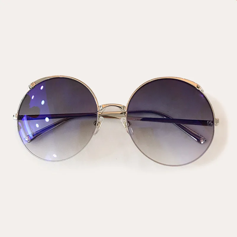Круглые Солнцезащитные очки женские брендовые дизайнерские Роскошные Металлические солнцезащитные очки в оправе gafas de sol hombre