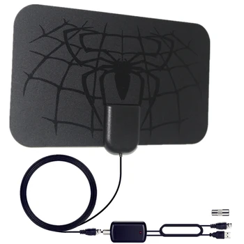 

4K 28dB High Gain Digital Indoor TV Antenna Spider Pattern Full HD 1080P TV Antennas With Amplifier​ Free View 960Mile TV Aerial