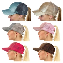 Модная Повседневная блестящая бейсбольная кепка, Женский хвостик, регулируемая бейсболка с блестками, блестящая крутая Кепка для девочек в стиле хип-хоп, бейсбольная кепка s