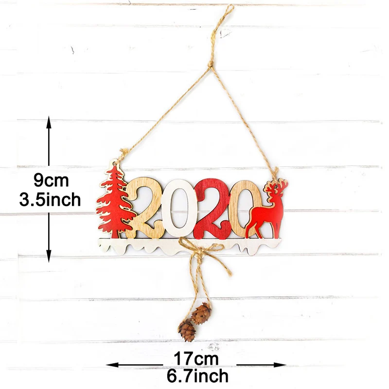 DIY рождественское натуральное деревянное Рождественское украшение для дома веселое Рождественское украшение Рождественские подарки лось Санта Клаус год - Цвет: SD002-05