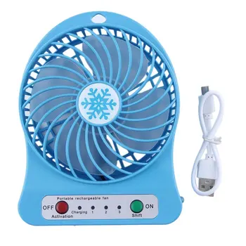 

Portable Mini LED Fan Air Cooler Battery Operated USB Charging Desktop 3 Mode Speed Regulation LED Lighting Function