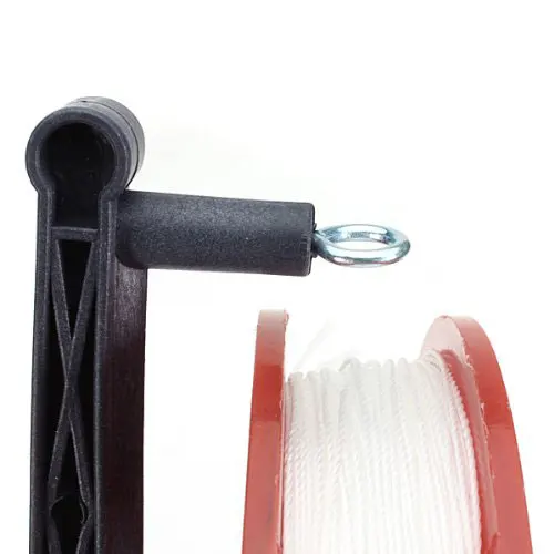 Red Fire Kites Tool Grip Reel Winder Wheel With 100M Twisted Nylon String