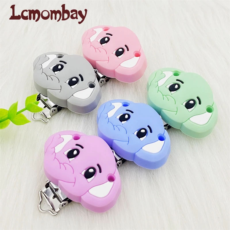 Good Deal 3pcs Baby Pacifier Clip Holder Soother Pacifier Elephant Shape Infant Dummy Clips For OnwZe3q9Bxn