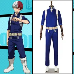 Аниме Comic My Hero Academy Косплей Костюм Todoroki Shoto костюмы для косплея школьницы Униформа комбинезоны боевой костюм гимнастическая Экипировка