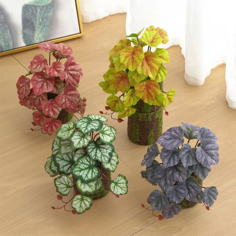 Artificial Reptile Terrarium Plants Realistic Tropical Leaves Tank Plant for Bearded Dragons Tortoises Tree Frogs 10 Styles 2