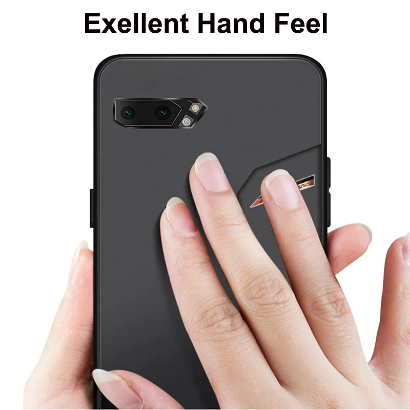 Для Asus Rog Phone 2 Чехол черный цвет ТПУ силиконовый мягкий чехол для Asus Rog Phone II ZS660KL Case Z01QD TPU протектор Phone2