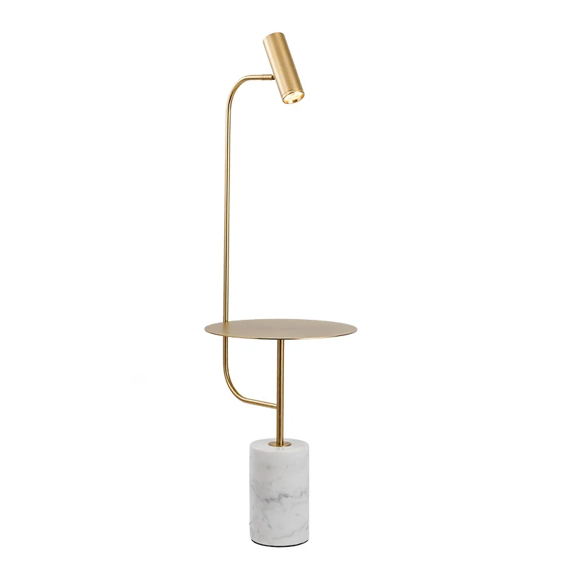 marble and gold floor lamp