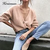 Hirsionsan-suéter Mohair de manga larga para mujer, Chaqueta corta de una sola botonadura, ropa de punto Flexible suave, novedad de 2022 ► Foto 3/6