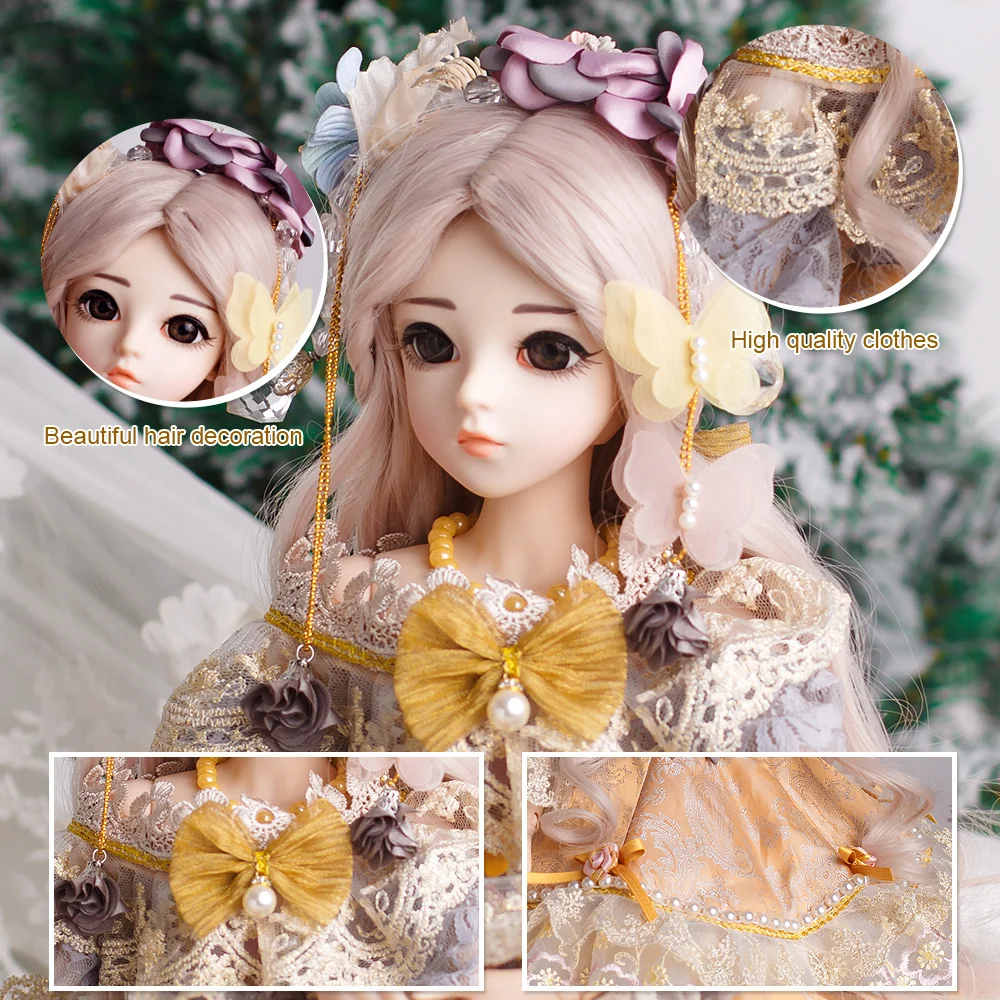 1/3 BJD кукла 60 см 18 Шаровые опоры с полный комплект одежды одежда обувь парик Макияж