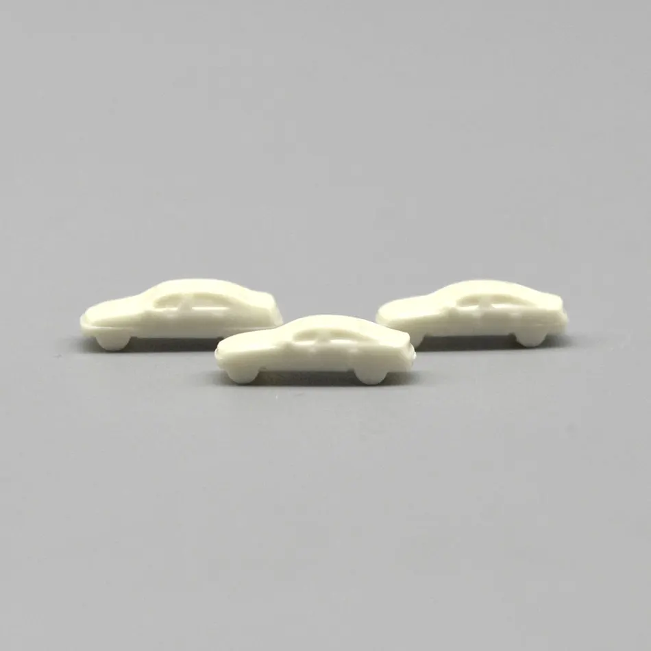 100pcs/lot 1:500 Scale ABS Plastic White Car Toys Miniature Unpainted DIY Cars For Diorama Tiny Architectural Scenery Making