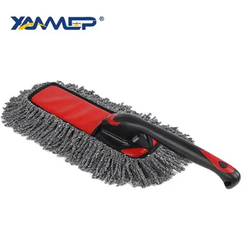 

Car Wash Brush Dust Brush Fiber Broom Rotary Mop Telescopic Long Handle Car Wax Cleaning Tool Auto Accessories Xammep