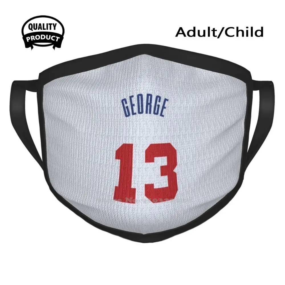 

Sports Art - Paul George Jersey La Clippers White Number Cotton Breathable Soft Warm Mouth Mask Paul George 13 Khawi Leonard 2