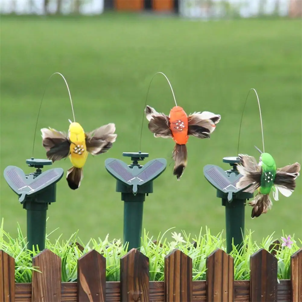 Solarbetriebener Wackelkolibri – Realistische Gartendekoration, 8x8x12 Cm