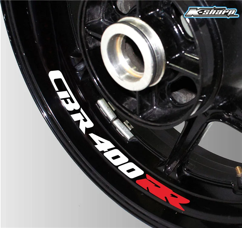 Для HONDA CBR400RR cbr400rrиндивидуальные внутренний круг Логотип наклейки на колеса мотоцикла водонепроницаемый светоотражающий обод - Цвет: K-LQT-CBR400-02