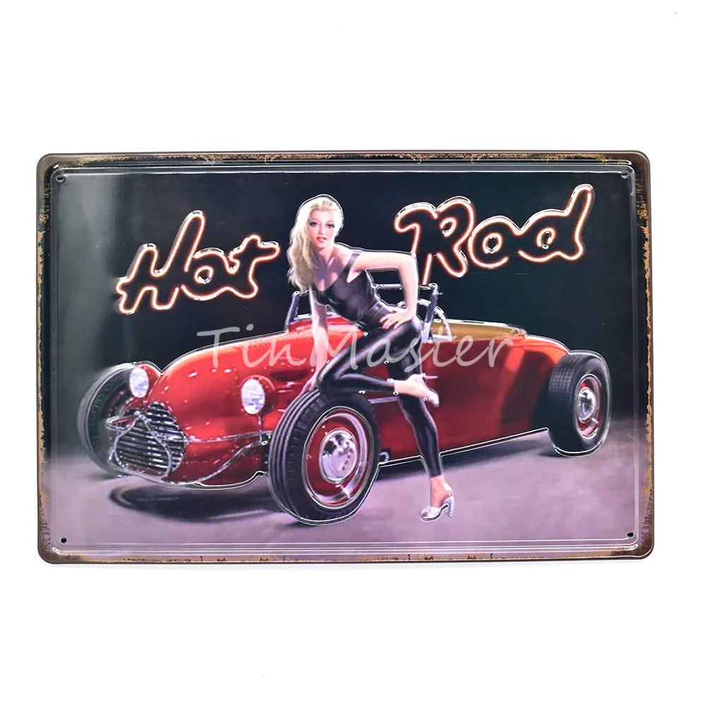 A95 Винтаж тиснение металлический оловянный гаражный Знак PIN UP сексуальная девушка плакат Паб Бар Украшение Стены Дома Ретро 3D металлическая доска Декор - Цвет: A95