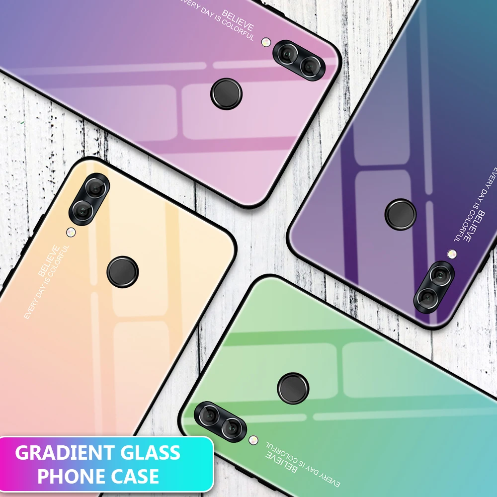 Для Huawei Honor 8S 8A 8X10 20 9X Pro P20 P30 Lite Y5 Y6 Y7 Prime 2019 MAR-LX1M закаленное Стекло чехол TPU рамки |