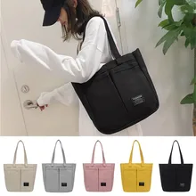 Женская однотонная Холщовая Сумка, повседневная сумка на молнии, сумки через плечо для девушек, женские ручные сумки, Экологичная сумка для покупок# G1