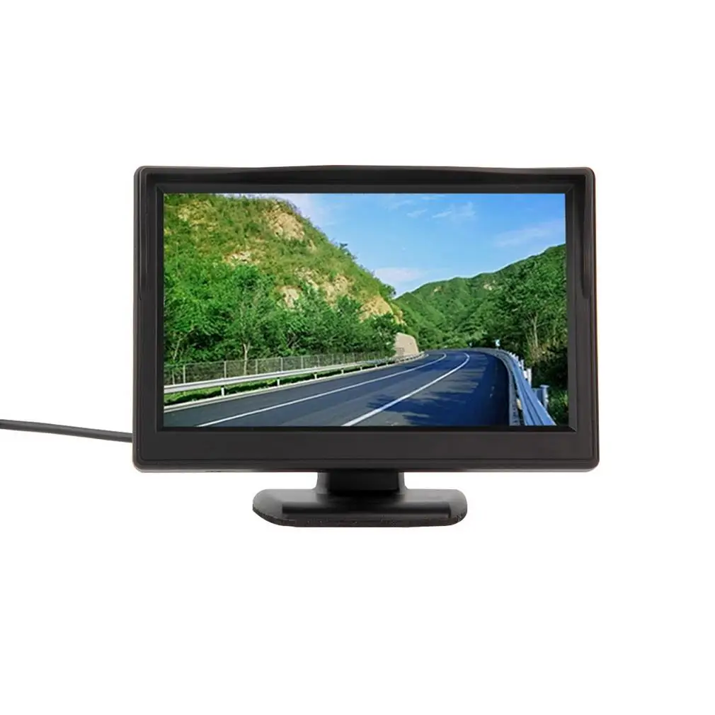 HD 800*480 автомобильный TFT ЖК-монитор 5 дюймов Автомобильный Монитор электронный экран 2ch видео с машинными камерами заднего вида оборудование ночного видения