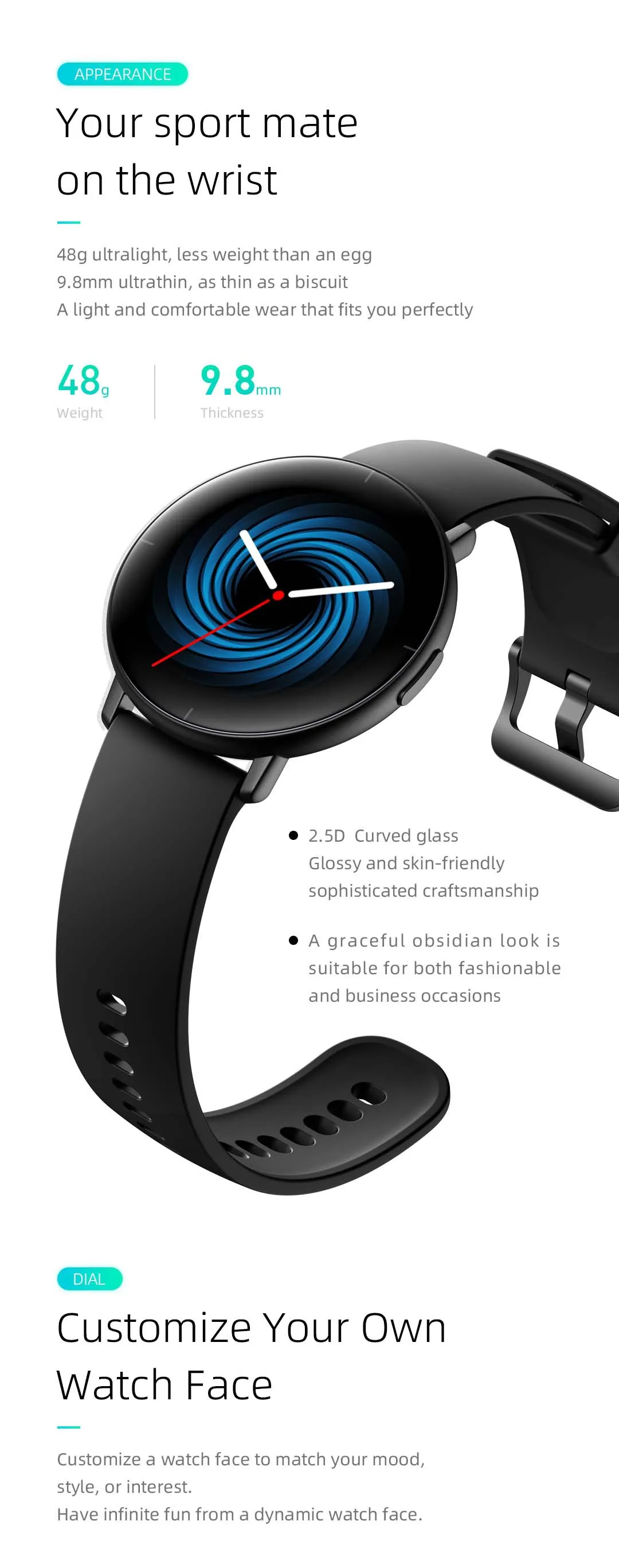 Mibro Lite Smartwatch Amoled Display 1.3 Inch Support Multi-language 14 He8cdd10c8e08417ea975044e4d839913Y