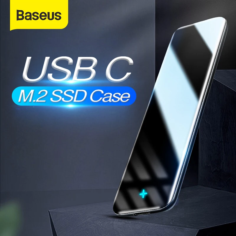 Чехол для SSD Baseus M.2 NGFF корпус на USB Type C 3 1 адаптер SATA PCIE M/B Key чехол диска жесткого
