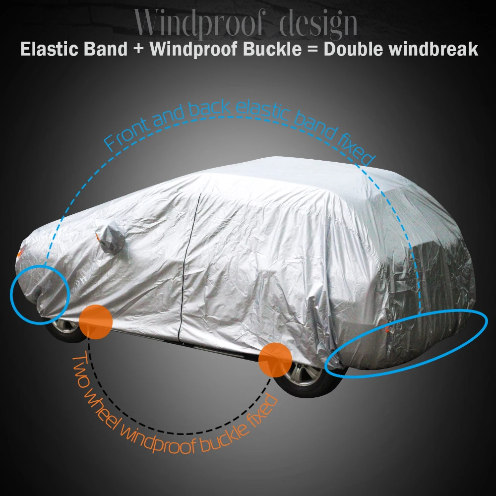 Capa de Carro Capa para Citroen Cawanerl Veículo Chuva Neve Protetor Anti uv Dustproof C-elysee C-triomphe Xsara C-quatre c4 Sol 5 Cawanerl capa de carro veículo sol chuva