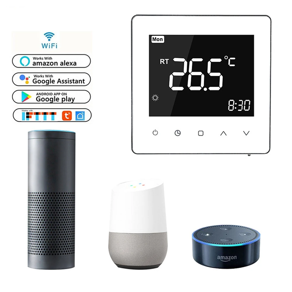 

Tuya Smart Thermostat WiFi Electric floor Heating Wall-hung Boiler Temperature Remote Controller for Google Home, Alexa