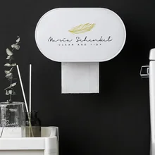 Мультфильм ванная комната водонепроницаемый тканевый ящик настенный держатель туалетной бумаги дырокол-бесплатно для бумажные полотенца хранения