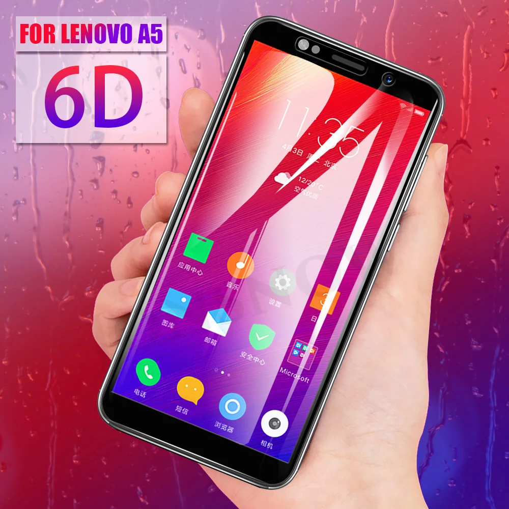

JONSNOW 6D Tempered Glass for Lenovo A5 L18011 Full Screen Protector 9H Explosion-proof Protective Glass